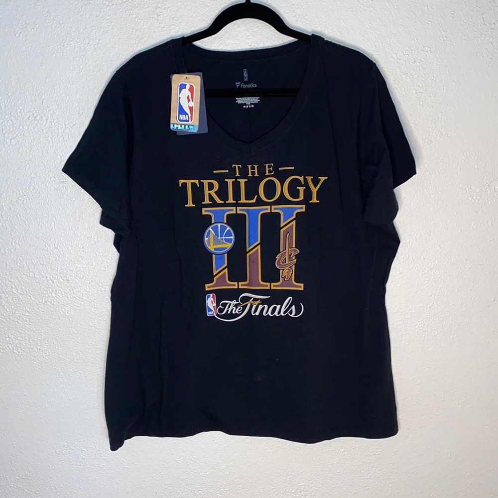 Women's V-Neck 2017 NBA Warriors Vs. Cavaliers Dueling The Trilogy Finals